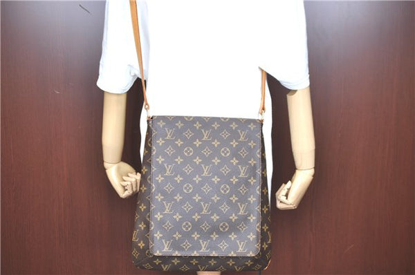 Authentic LOUIS VUITTON Monogram Musette Shoulder Cross Body Bag M51256 LV H8166