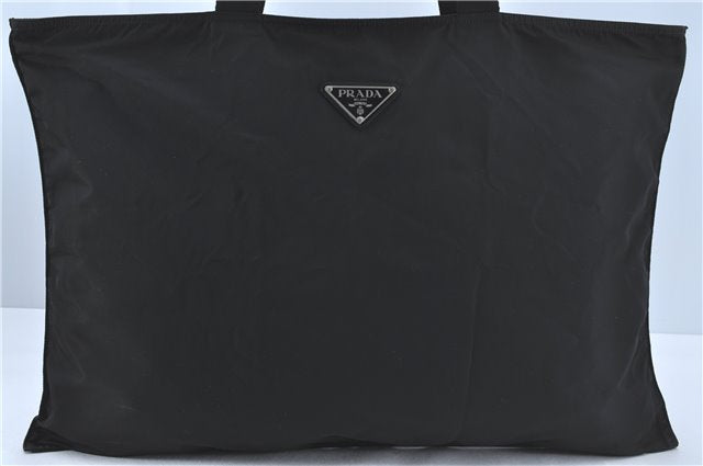 Authentic PRADA Nylon Tessuto Travel Tote Bag Black H8169