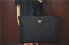 Authentic PRADA Nylon Tessuto Travel Tote Bag Black H8169