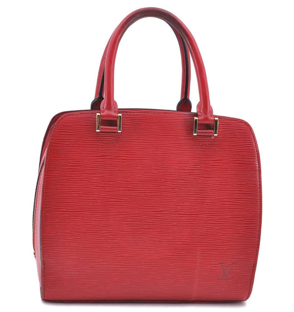 Authentic LOUIS VUITTON Epi Pont Neuf Hand Bag Red M52057 LV H8173