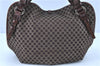 Authentic CELINE Macadam Blason Shoulder Tote Bag Canvas Leather Brown H8177