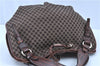 Authentic CELINE Macadam Blason Shoulder Tote Bag Canvas Leather Brown H8177