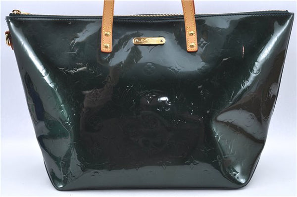 Authentic LOUIS VUITTON Vernis Bellevue GM Hand Bag Dark Green M93673 LV H8178