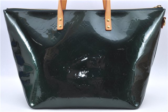 Authentic LOUIS VUITTON Vernis Bellevue GM Hand Bag Dark Green M93673 LV H8178