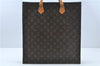 Authentic LOUIS VUITTON Monogram Sac Plat Hand Bag M51140 LV H8182