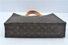 Authentic LOUIS VUITTON Monogram Sac Plat Hand Bag M51140 LV H8182