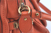 Authentic Chloe Paraty 2Way Shoulder Cross Body Hand Bag Orange H8194