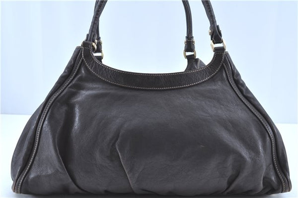 Authentic GUCCI Abbey Shoulder Hand Bag Leather 189835 Brown H8195