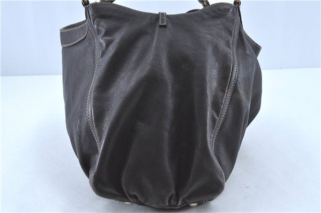 Authentic GUCCI Abbey Shoulder Hand Bag Leather 189835 Brown H8195