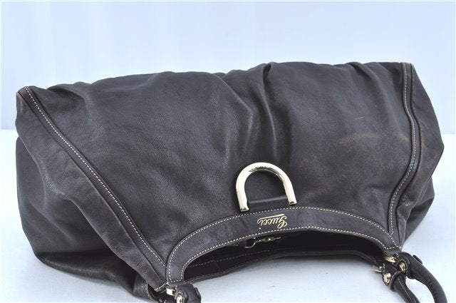 Authentic GUCCI Abbey Shoulder Hand Bag Leather 189835 Brown H8195