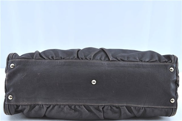 Authentic GUCCI Abbey Shoulder Hand Bag Leather 189835 Brown H8195