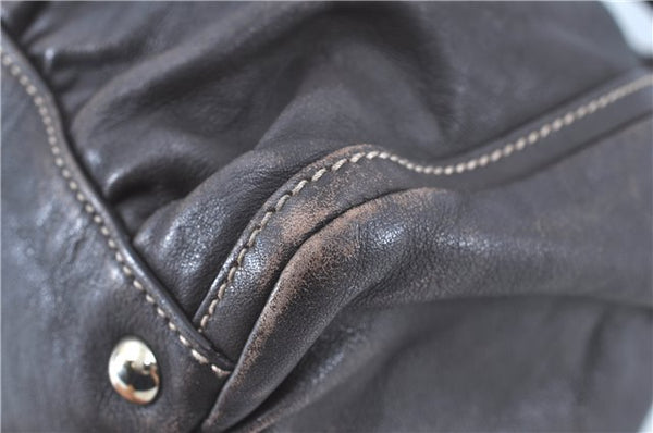 Authentic GUCCI Abbey Shoulder Hand Bag Leather 189835 Brown H8195