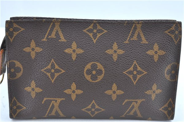 Authentic LOUIS VUITTON Monogram Pouch For Bucket PM LV Junk H8200