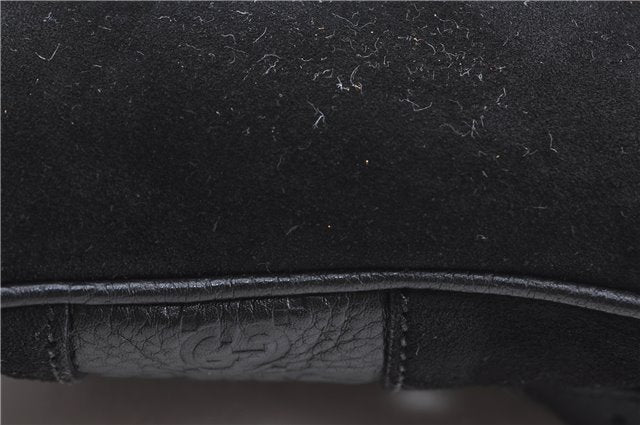 Authentic GUCCI GG Gucciss Suede Leather Shoulder Cross Bag 272396 Black H8201