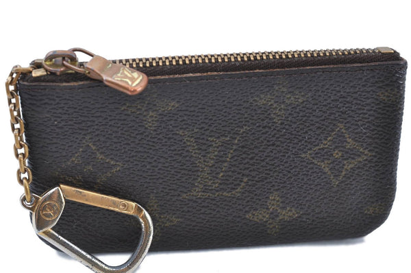 Authentic LOUIS VUITTON Monogram Pochette Cles Coin Case M62650 LV H8203