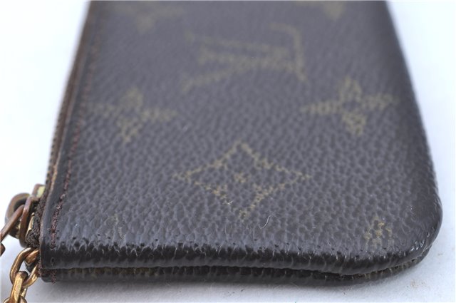 Authentic LOUIS VUITTON Monogram Pochette Cles Coin Case M62650 LV H8203