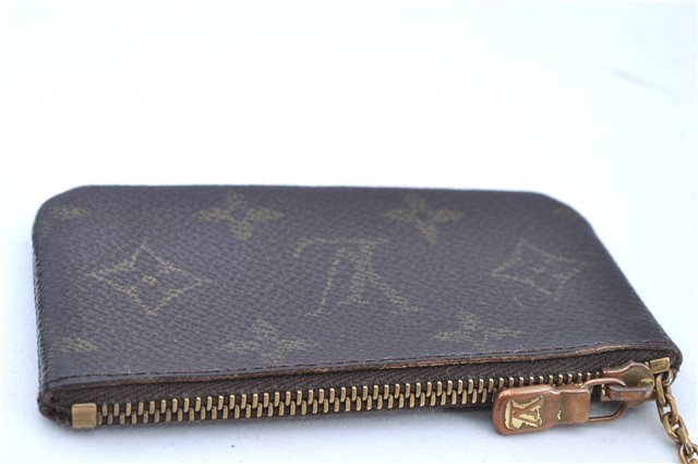 Authentic LOUIS VUITTON Monogram Pochette Cles Coin Case M62650 LV H8203