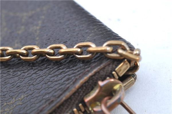 Authentic LOUIS VUITTON Monogram Pochette Cles Coin Case M62650 LV H8203