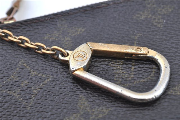 Authentic LOUIS VUITTON Monogram Pochette Cles Coin Case M62650 LV H8203