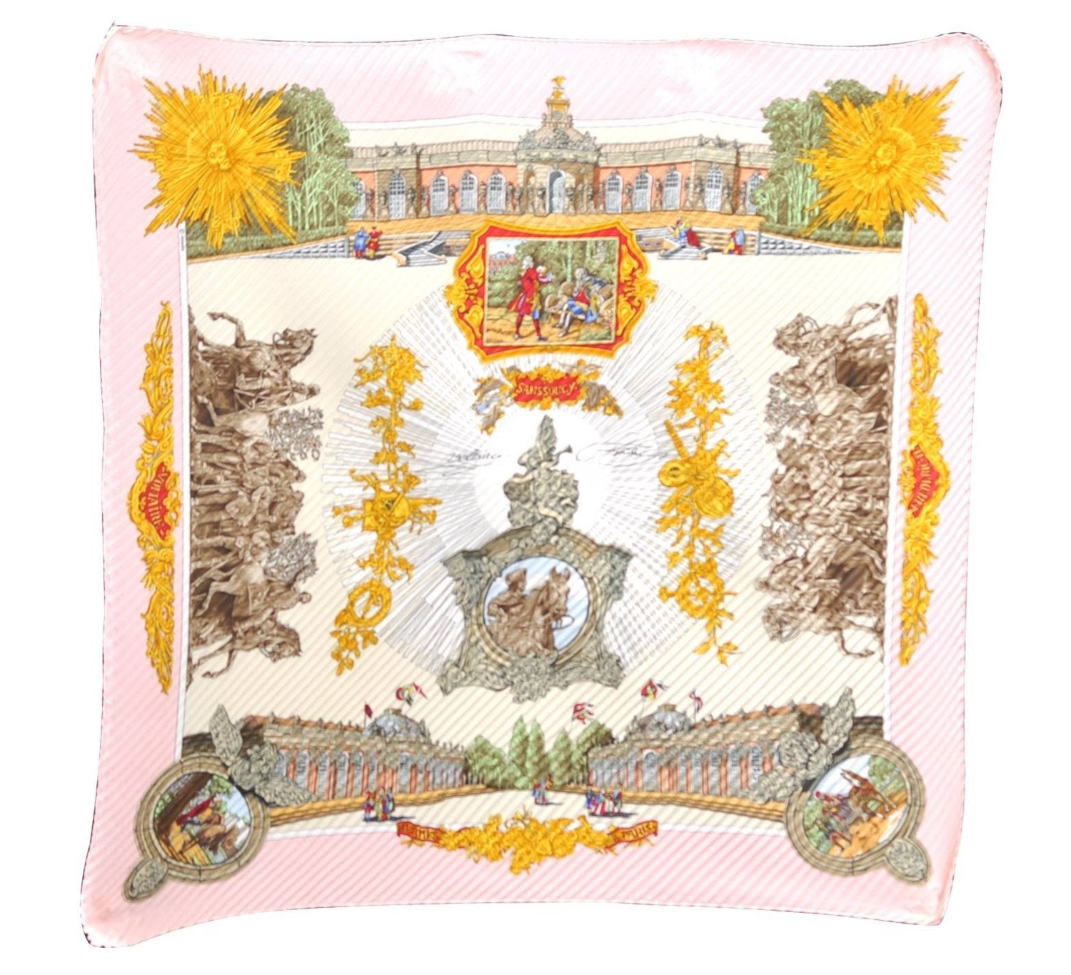 Authentic HERMES Pleats Scarf 