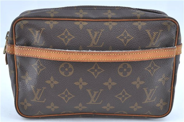 Authentic LOUIS VUITTON Monogram Compiegne 23 Clutch Hand Bag M51847 LV H8212