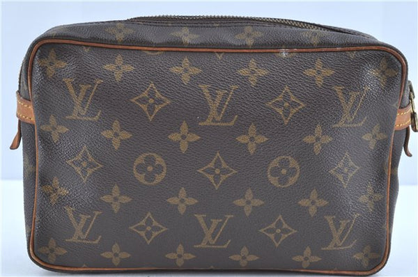 Authentic LOUIS VUITTON Monogram Compiegne 23 Clutch Hand Bag M51847 LV H8212