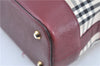 Authentic BURBERRY Nova Check Shoulder Tote Bag Canvas Leather Beige Red H8220