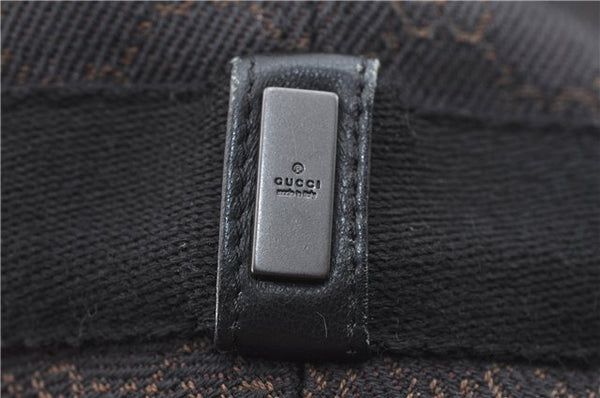 Authentic GUCCI Bucket Hat GG Canvas Size L 030367 Brown H8223