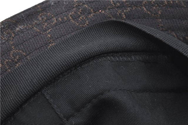 Authentic GUCCI Bucket Hat GG Canvas Size L 030367 Brown H8223