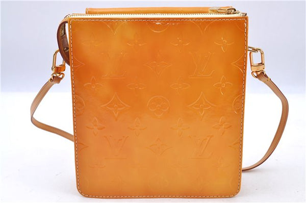 Auth LOUIS VUITTON Monogram Vernis Mott Shoulder Hand Bag Yellow M91059 LV H8225