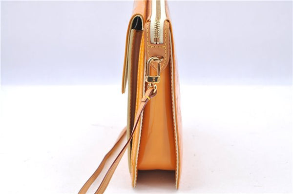 Auth LOUIS VUITTON Monogram Vernis Mott Shoulder Hand Bag Yellow M91059 LV H8225