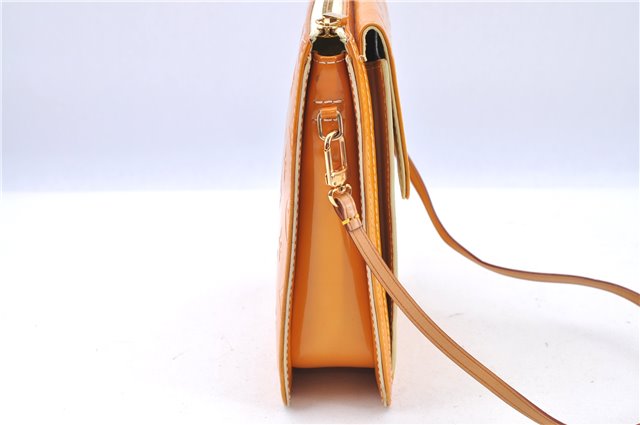 Auth LOUIS VUITTON Monogram Vernis Mott Shoulder Hand Bag Yellow M91059 LV H8225