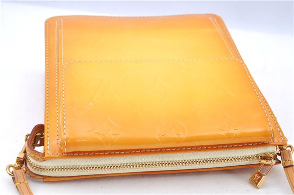 Auth LOUIS VUITTON Monogram Vernis Mott Shoulder Hand Bag Yellow M91059 LV H8225