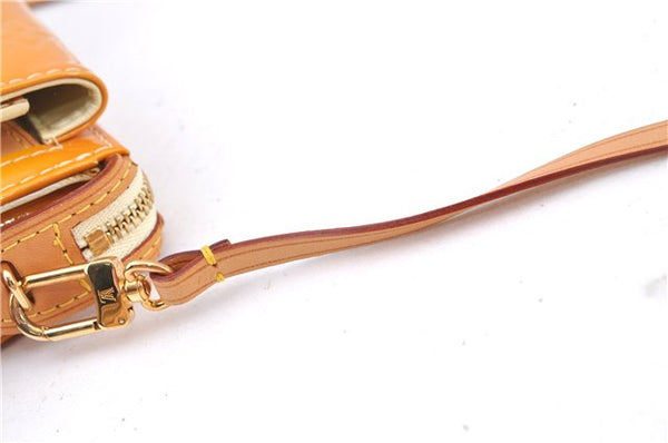 Auth LOUIS VUITTON Monogram Vernis Mott Shoulder Hand Bag Yellow M91059 LV H8225