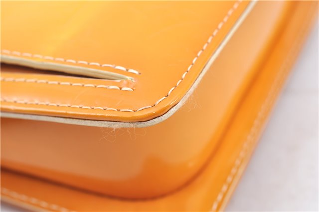 Auth LOUIS VUITTON Monogram Vernis Mott Shoulder Hand Bag Yellow M91059 LV H8225