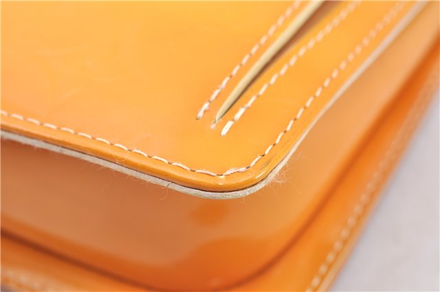 Auth LOUIS VUITTON Monogram Vernis Mott Shoulder Hand Bag Yellow M91059 LV H8225