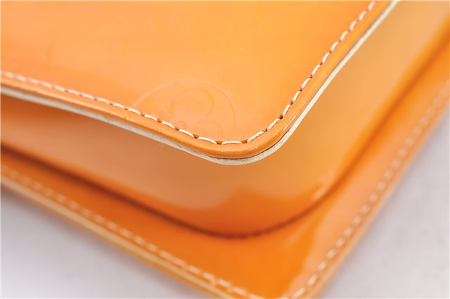 Auth LOUIS VUITTON Monogram Vernis Mott Shoulder Hand Bag Yellow M91059 LV H8225