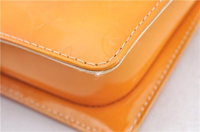 Auth LOUIS VUITTON Monogram Vernis Mott Shoulder Hand Bag Yellow M91059 LV H8225