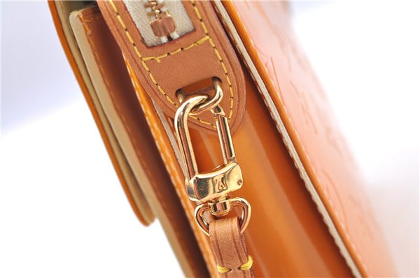 Auth LOUIS VUITTON Monogram Vernis Mott Shoulder Hand Bag Yellow M91059 LV H8225