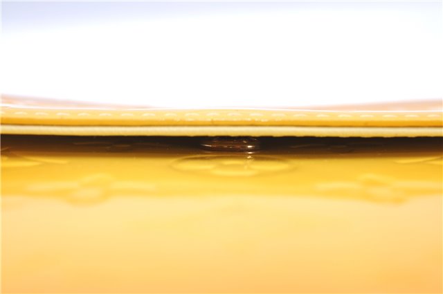 Auth LOUIS VUITTON Monogram Vernis Mott Shoulder Hand Bag Yellow M91059 LV H8225