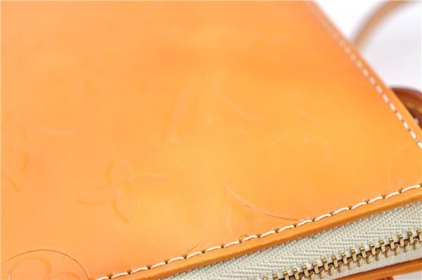 Auth LOUIS VUITTON Monogram Vernis Mott Shoulder Hand Bag Yellow M91059 LV H8225