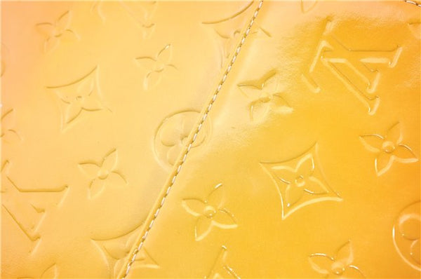 Auth LOUIS VUITTON Monogram Vernis Mott Shoulder Hand Bag Yellow M91059 LV H8225