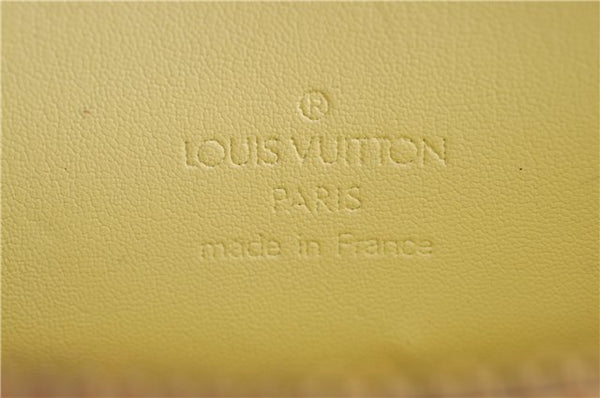 Auth LOUIS VUITTON Monogram Vernis Mott Shoulder Hand Bag Yellow M91059 LV H8225