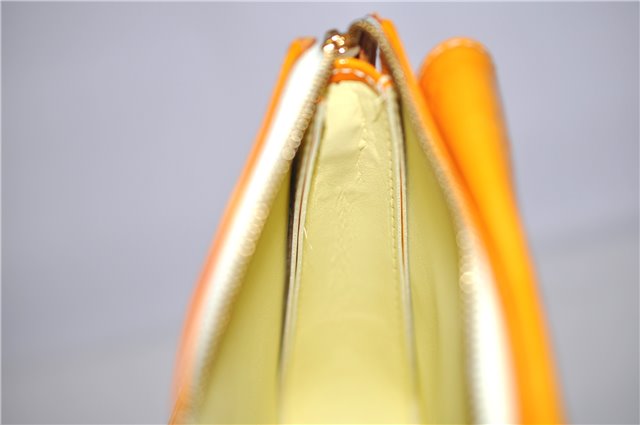 Auth LOUIS VUITTON Monogram Vernis Mott Shoulder Hand Bag Yellow M91059 LV H8225