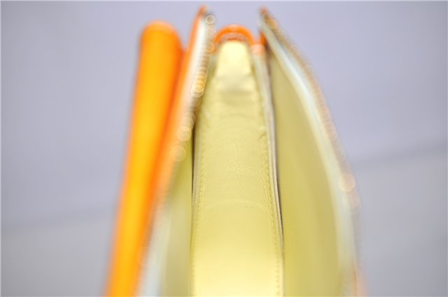 Auth LOUIS VUITTON Monogram Vernis Mott Shoulder Hand Bag Yellow M91059 LV H8225