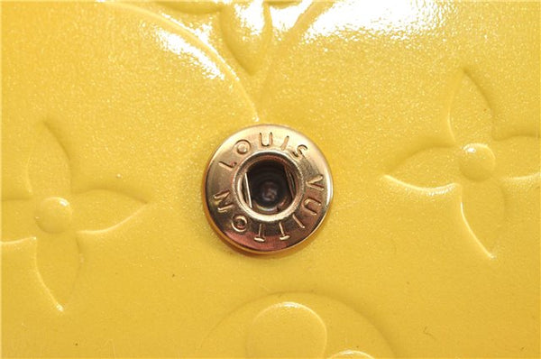 Auth LOUIS VUITTON Monogram Vernis Mott Shoulder Hand Bag Yellow M91059 LV H8225