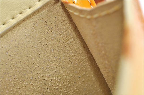 Auth LOUIS VUITTON Monogram Vernis Mott Shoulder Hand Bag Yellow M91059 LV H8225