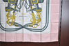 Authentic HERMES Carre 90 Scarf "BRIDES de GALA" Silk Light Pink H8229