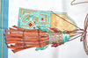 Authentic HERMES Carre 90 Scarf "GUIRS DU DESERT" Silk Light Blue H8232