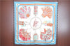 Authentic HERMES Carre 90 Scarf "GUIRS DU DESERT" Silk Light Blue H8232